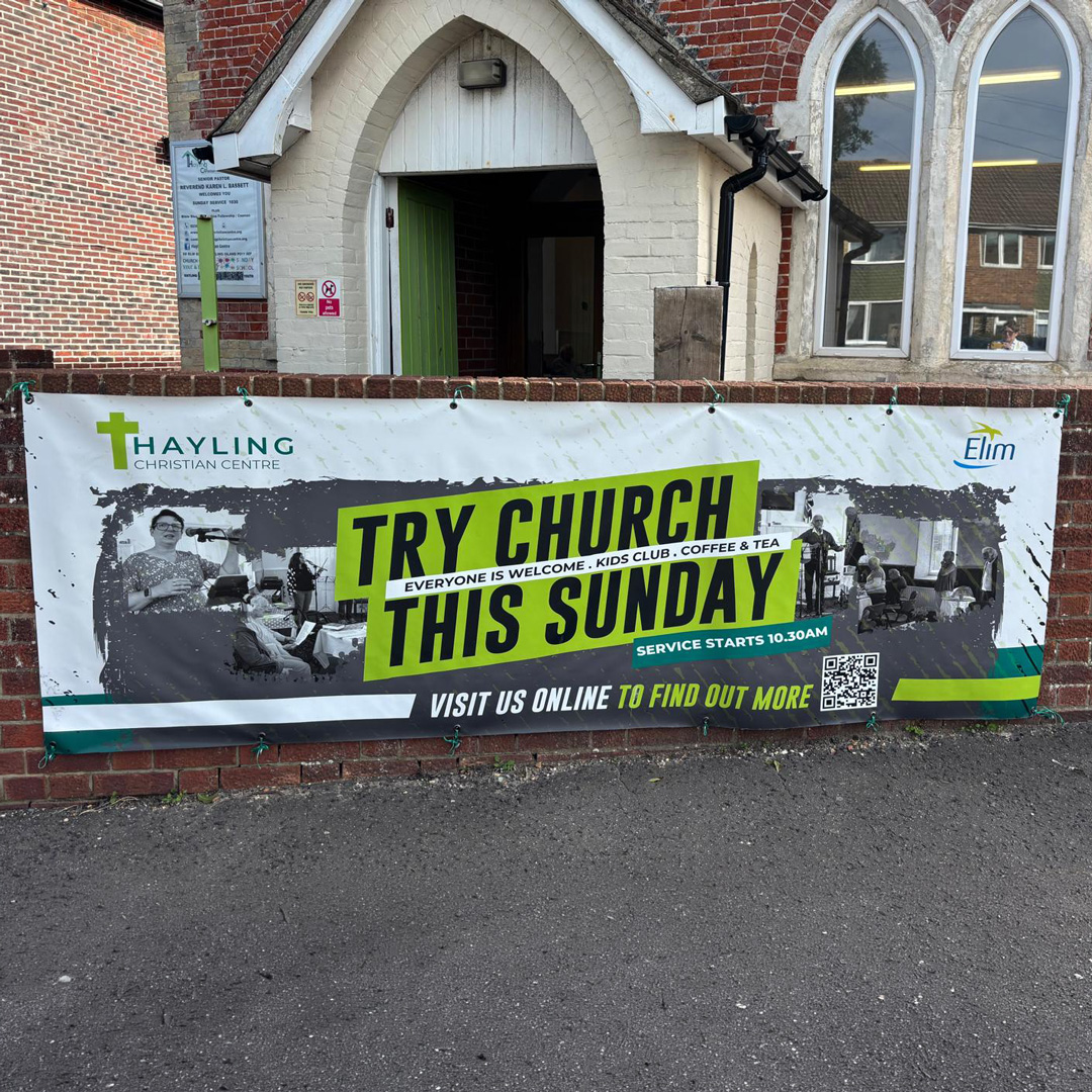Hayling Christian Centre outdoor banner