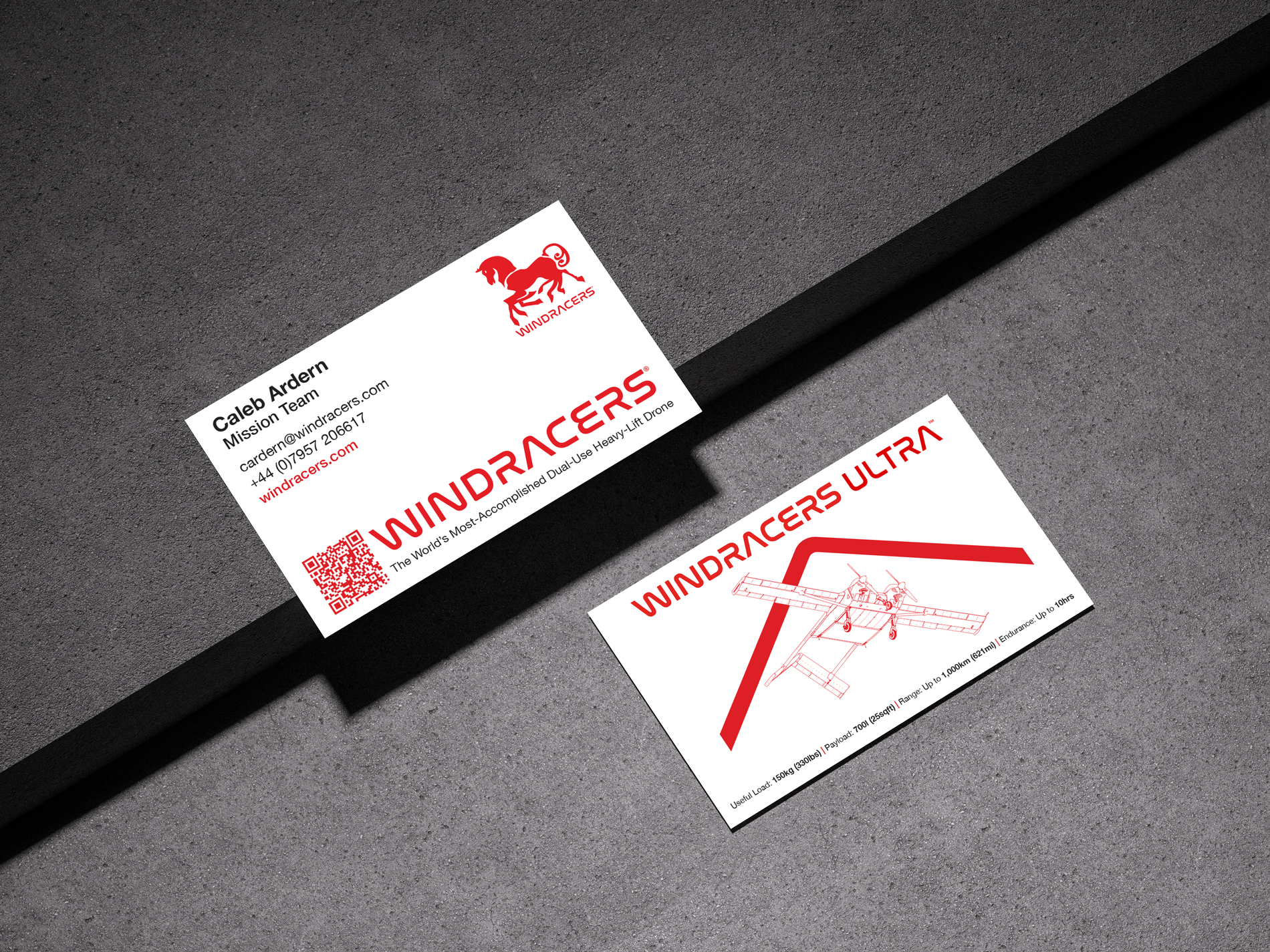 Windracers business card design
