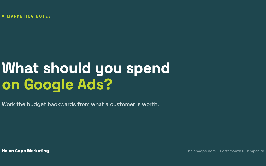 What should a small business spend on Google Ads? How to set a budget you can defend