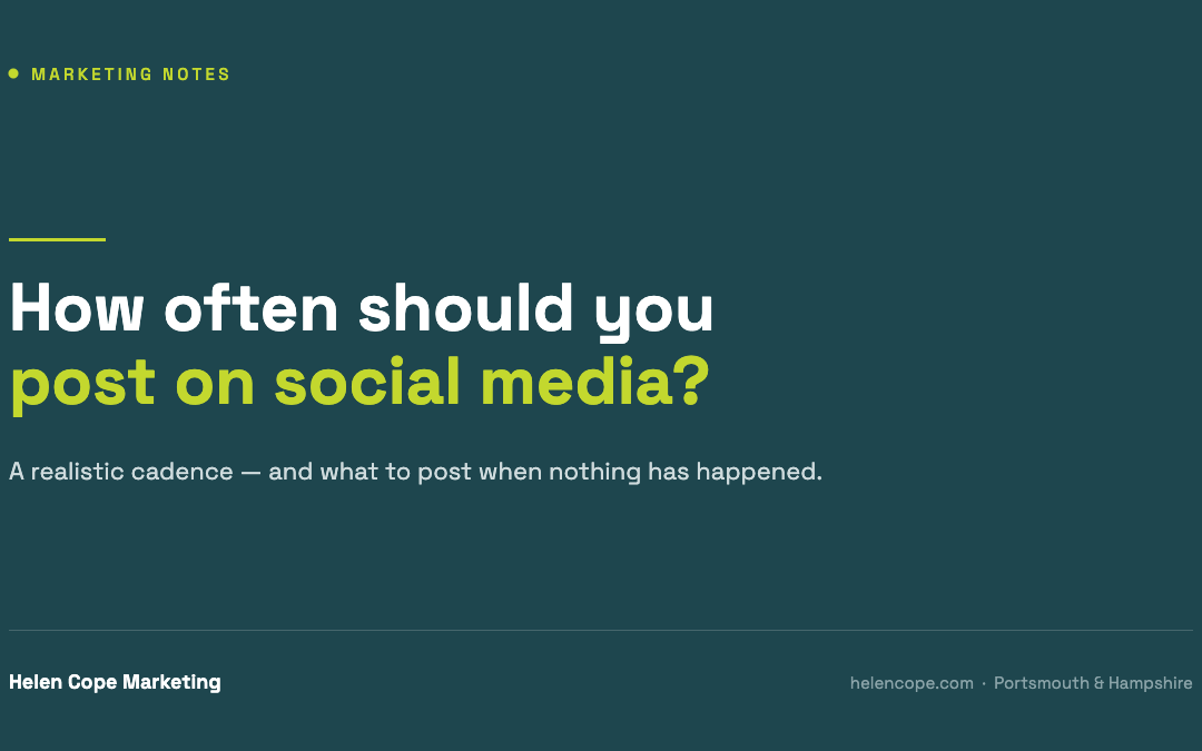How often should a small business post on social media? (And what to post when you’ve nothing to say)
