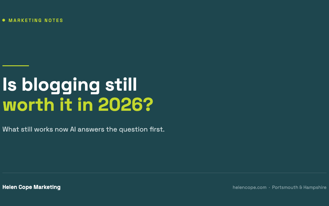 Is blogging still worth it in 2026, now AI answers the question first?