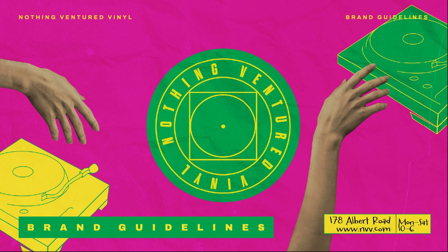 Page 1 of the NVV record store brand guidelines