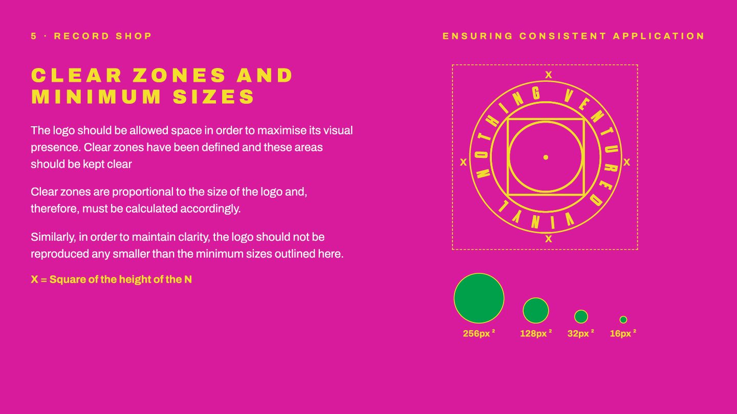 Page 5 of the NVV record store brand guidelines
