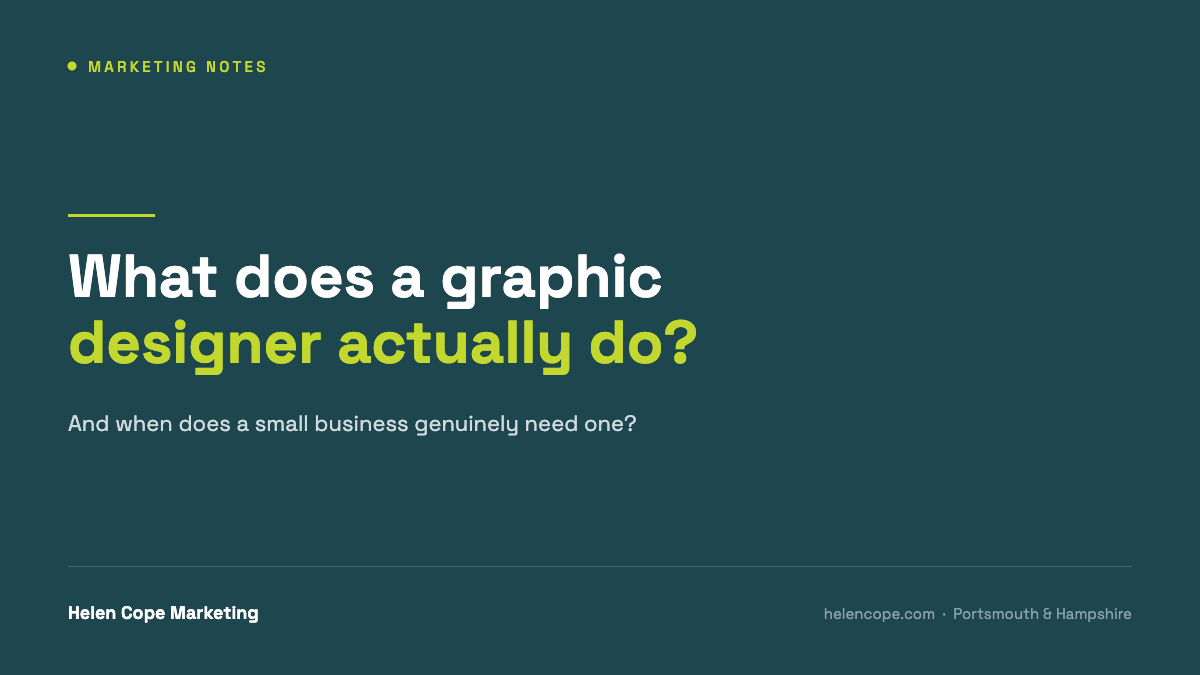 What does a graphic designer actually do — and when does a small business need one?